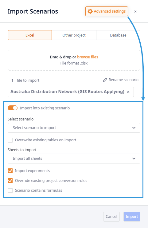 Importing Data from Excel